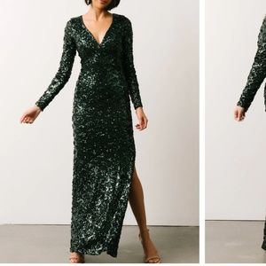 Baltic Born Scarlett Sequin Gown | Merlot - XL